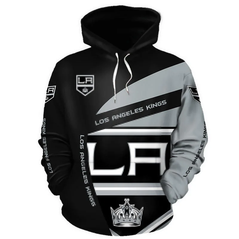 

2021 New Autumn and Winter Men's 3D Digital Printing Casual Pullover Hooded Sweater Fashion Nhl Sports Long-sleeved Hoodie