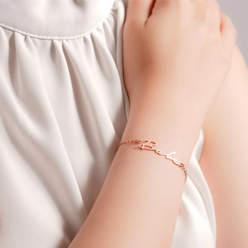 

Индивидуальный многоименный браслет для женщин, персонализированные браслеты с именем семьи, Женские Ювелирные изделия из нержавеющей ста...