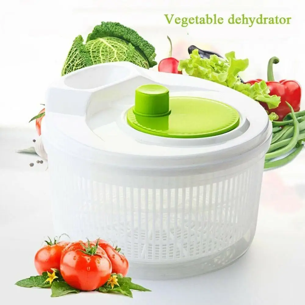 

Vegetables Dryer Salad Spinner Fruits Basket Fruit Wash Kitchen Clean Machine Storage Washer Drying Basket Tools Useful H7n8