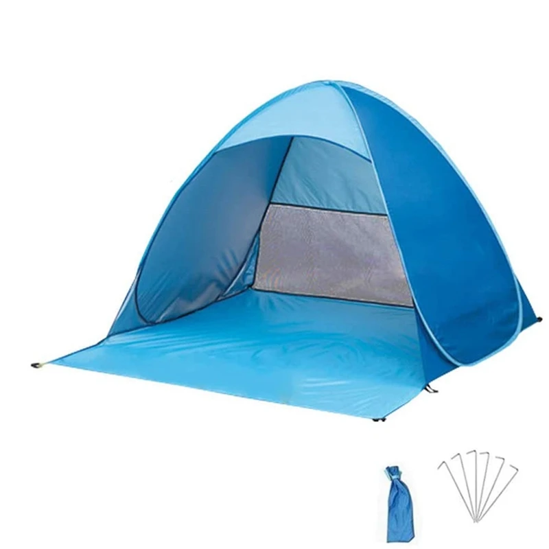 

Палатка для улицы, Пляжная палатка большого размера для 2-3 человек, быстрооткрывающаяся палатка с защитой от УФ-лучей, x см
