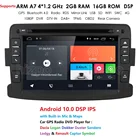 Автомобильный Dvd-проигрыватель на Android с GPS для Duster Renault Captur Logan 2 Dacia Sandero 2012 2017, автомобильный радиоприемник, стерео, мультимедийный плеер с Wi-Fi DSP