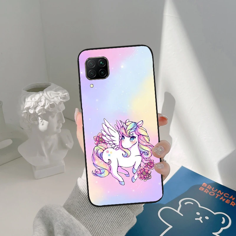 Чехол с радужным единорогом для Huawei P30 Pro P20 P40 P50 Mate 20 Lite Nova 5T P Smart 2019 2021 Honor 50 чехол |