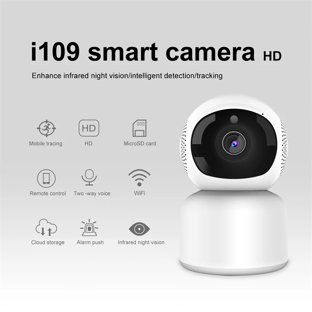

Wifi I109 1080p Ptz Ip Camera Ai Tracking Infrared Night Vision Baby Monitor 2.4g Two-way Audio Smart Home Surveillance Camera