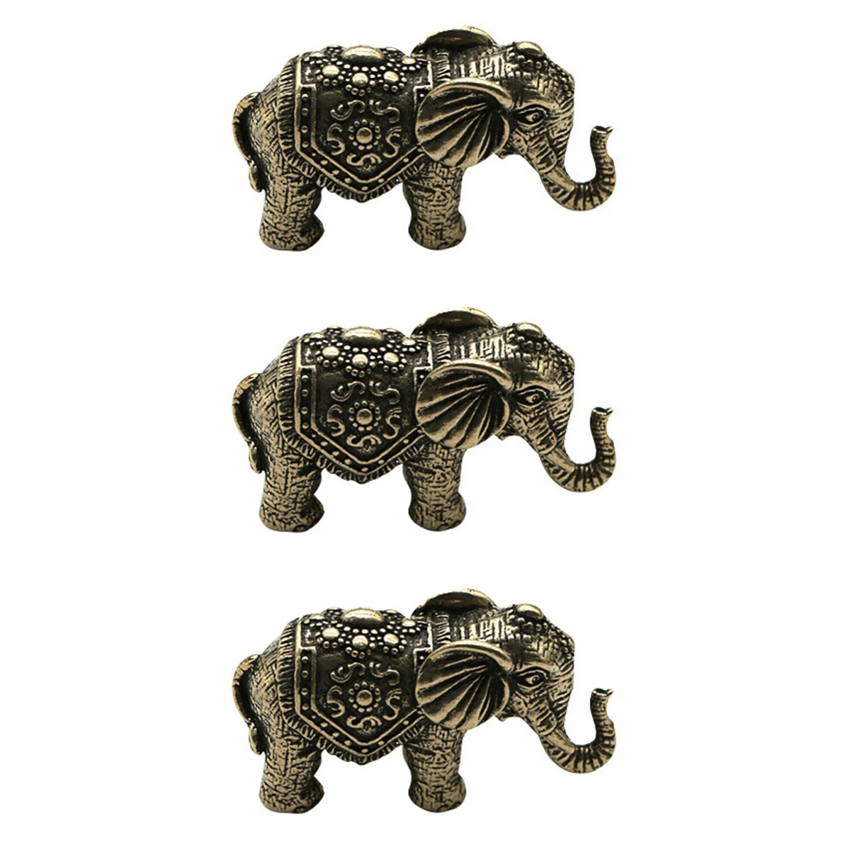 

Elephant Figurine Brass Wealth Lucky Shui Feng Decor Ornament Pendant Sculpture Decoration Miniature Statues Kitchen Desktop