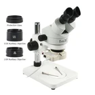 Бинокулярный стереомикроскоп с непрерывным увеличением 3,5x, 7X, 45X, 90X, подставка-держатель для микроскопа, 56 светодиодов, инструмент для пайки печатных плат и ремонта мобильных устройств