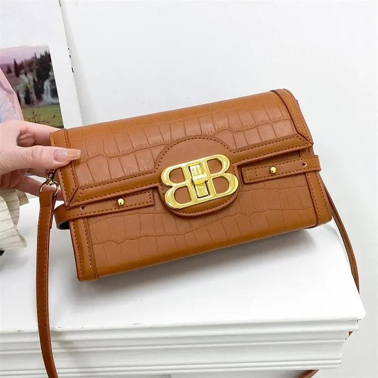 2023 New Fashion Casual Metal Letter Small Square Bag High Quality Shoulder Messenger Bags Luxury Spring Women Purse And Handbag