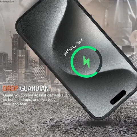 Магнитный чехол для беспроводного зарядного устройства для iPhone 15 Pro Max, чехол Power для зарядки Magsafe, чехол для аккумулятора Power Bank