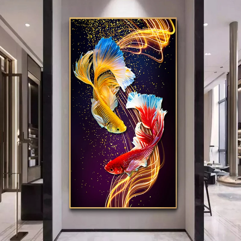 5D алмазная живопись пейзаж карп полная Алмазная мозаика сделай сам наборы для