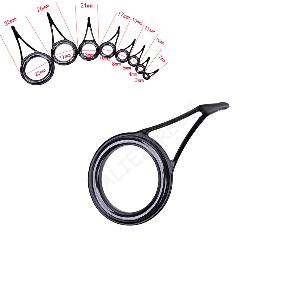 8 шт. размеров направляющая для удочки наконечник верхнее кольцо круговой