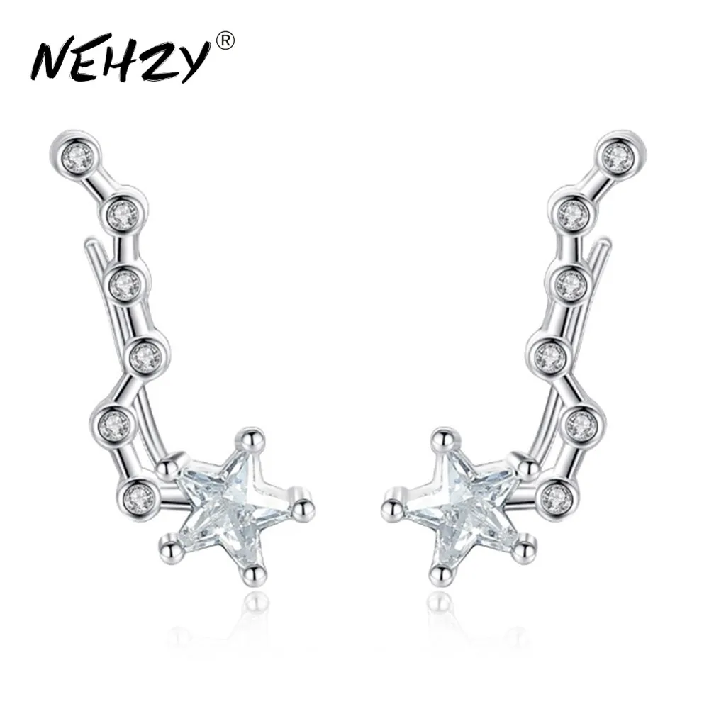 

NEHZY Silver plating New women earrings fashion big dipper high quality five-pointed star retro Cubic Zirconia jewelry earrings