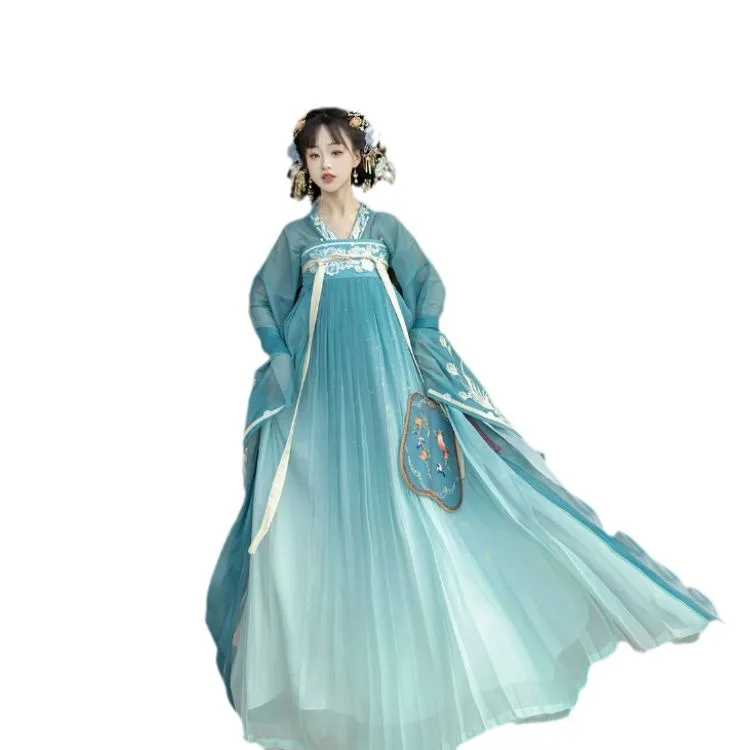 Новая вышивка Hanfu тяжелой промышленности изысканная рубашка с большими рукавами