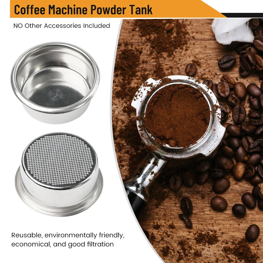 

1 шт. корзина из нержавеющей стали с двумя фильтрами на 2 чашки подходит для портативной кофемашины 58 мм Емкость для порошка инструменты для приготовления кофе