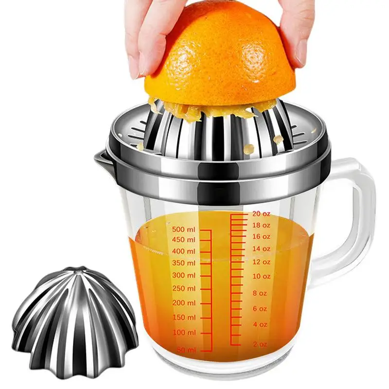 

Lemon Squeezer Portable 304 Stainless Steel Manual Juicer Cup Lemon Juicer Dual Scale Display Filter For Kitchen Accessories