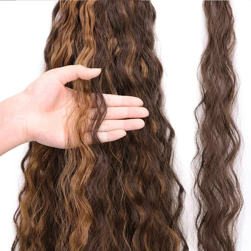 Супер кукурузная волна наращивание хвоста обертывание вокруг 32 дюйма длинные