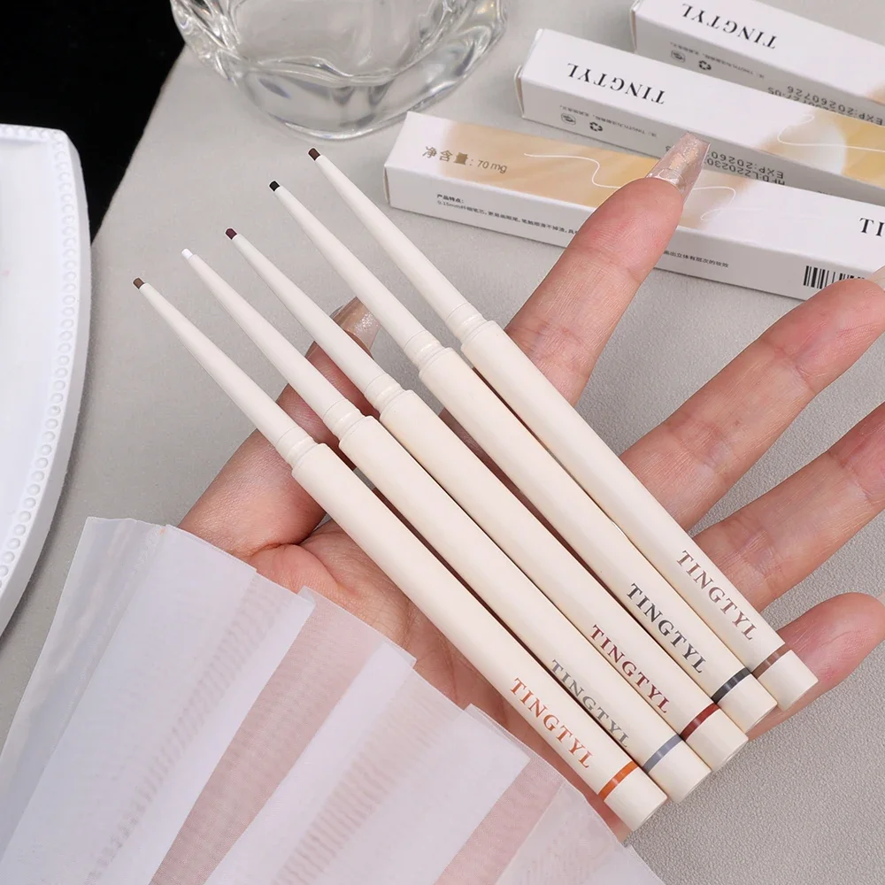 Черно-белая подводка для глаз стойкий макияж гладкая легко носить глаза