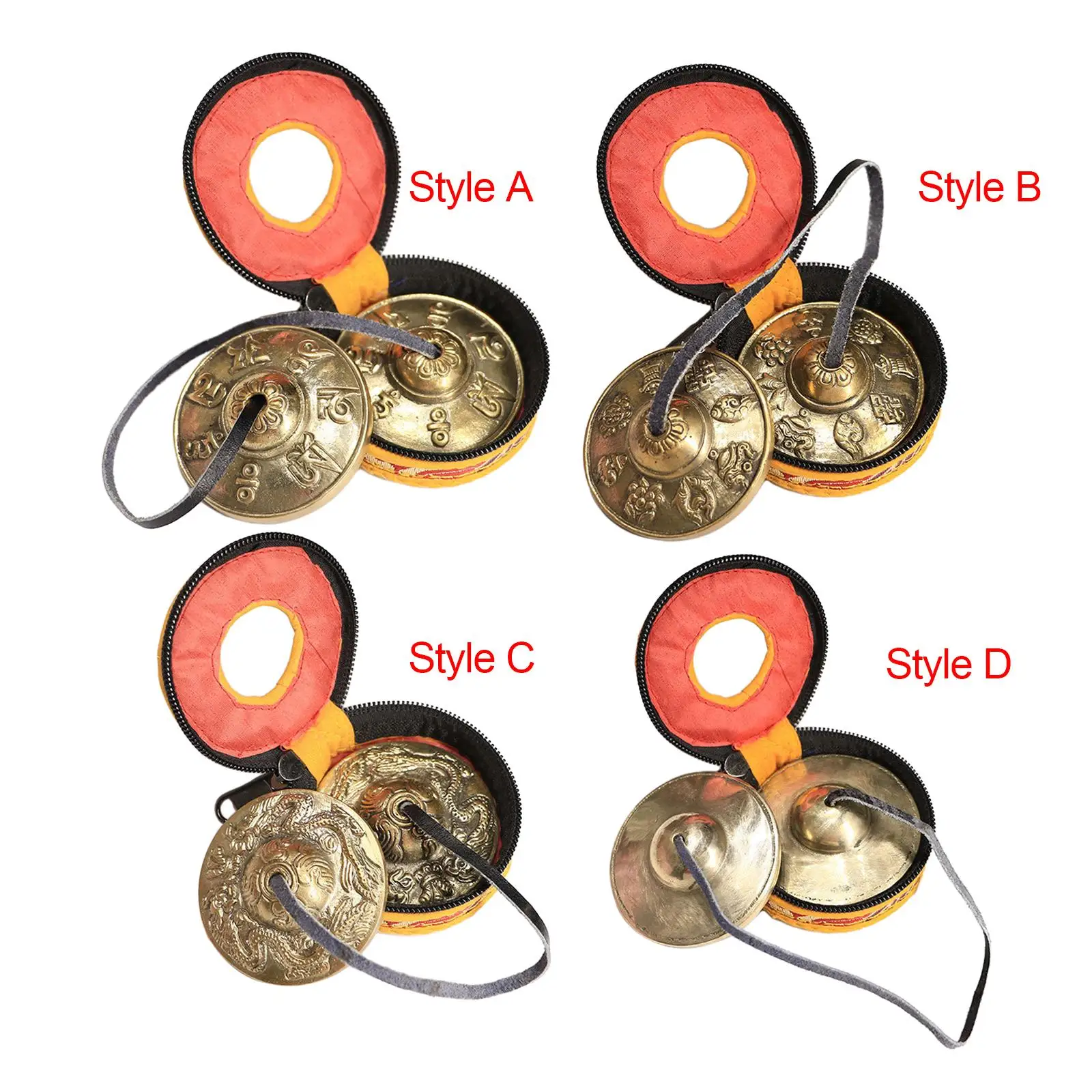 Тибетские тарелки Тинша небольшого размера с сумкой для хранения легкий вес