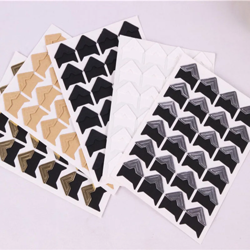 Винтажные уголки «сделай сам», наклейки из крафт-бумаги для фотоальбомов, Ретро стиль, скрапбукинг, украшение для фоторамки