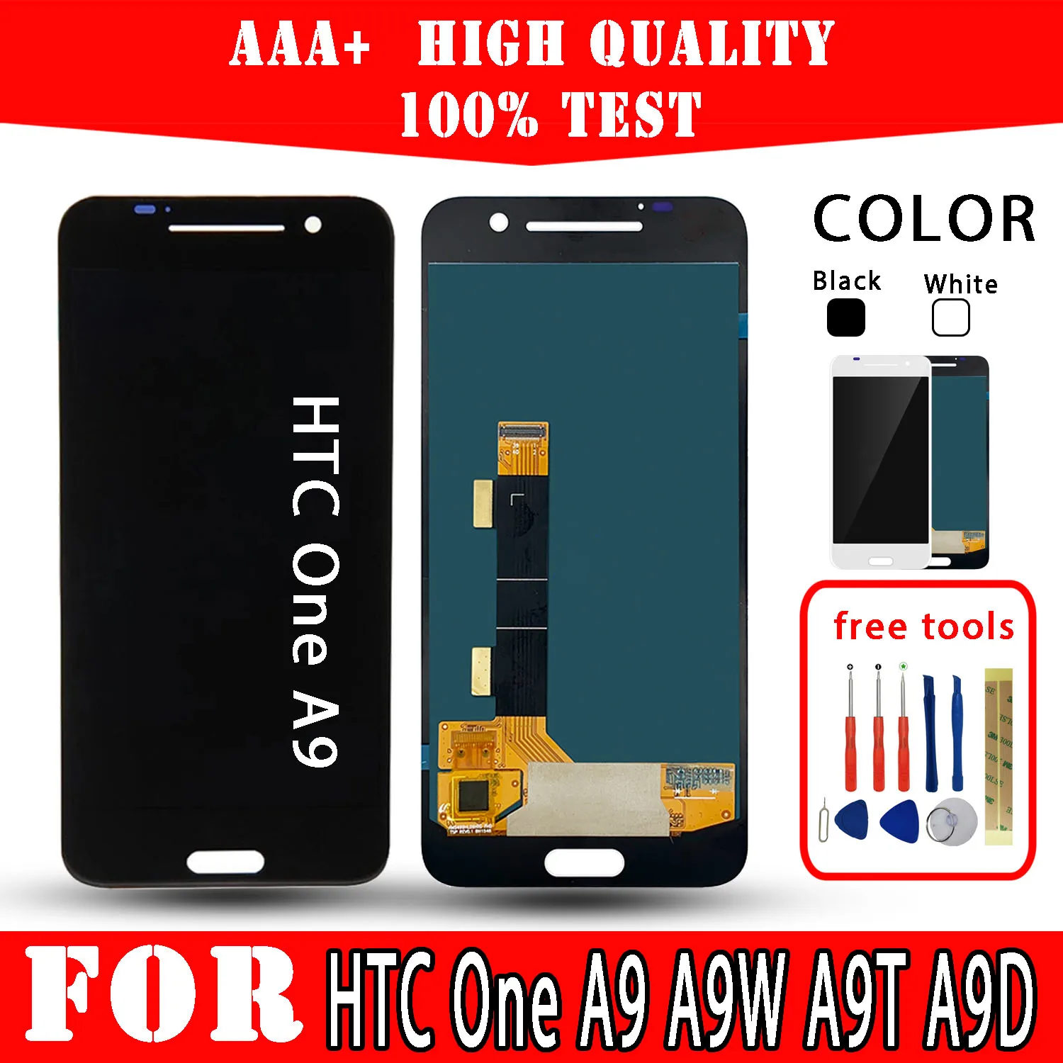 original lcd for htc one a9 a9w a9t a9d display premium quality touch screen replacement parts mobile phones repair free tools free global shipping