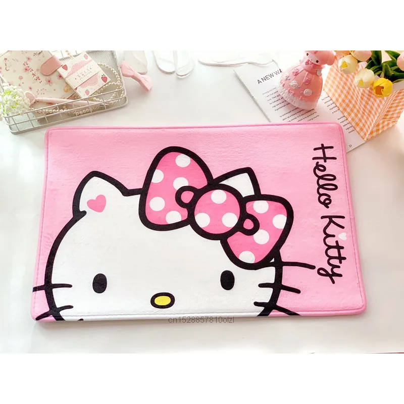 Коврик для ног Kawaii sanio с изображением Хелло кошечки куроми My Мелоди коричного
