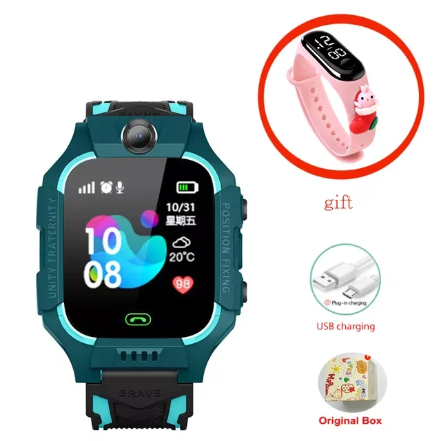 

Smart Electronics 2022 Sport Version Waterproof Smartwatch For kids Boy Girl SOS Key Family Call Ultra-standby Location Camera G