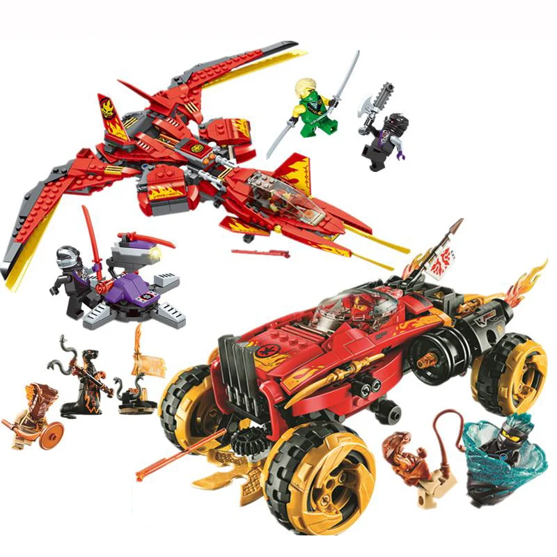 

Ninja Series Katana 4X4 Vehicle Model Building Blocks Sets with Minfigures Compatible Ninjagoed 70675 DIY Bricks Toys for kids