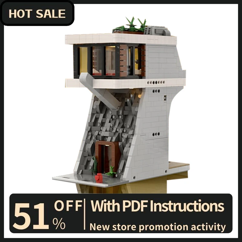 Новый город хит продаж вид на улицу Moc модульные скальные корни модель пентхауса