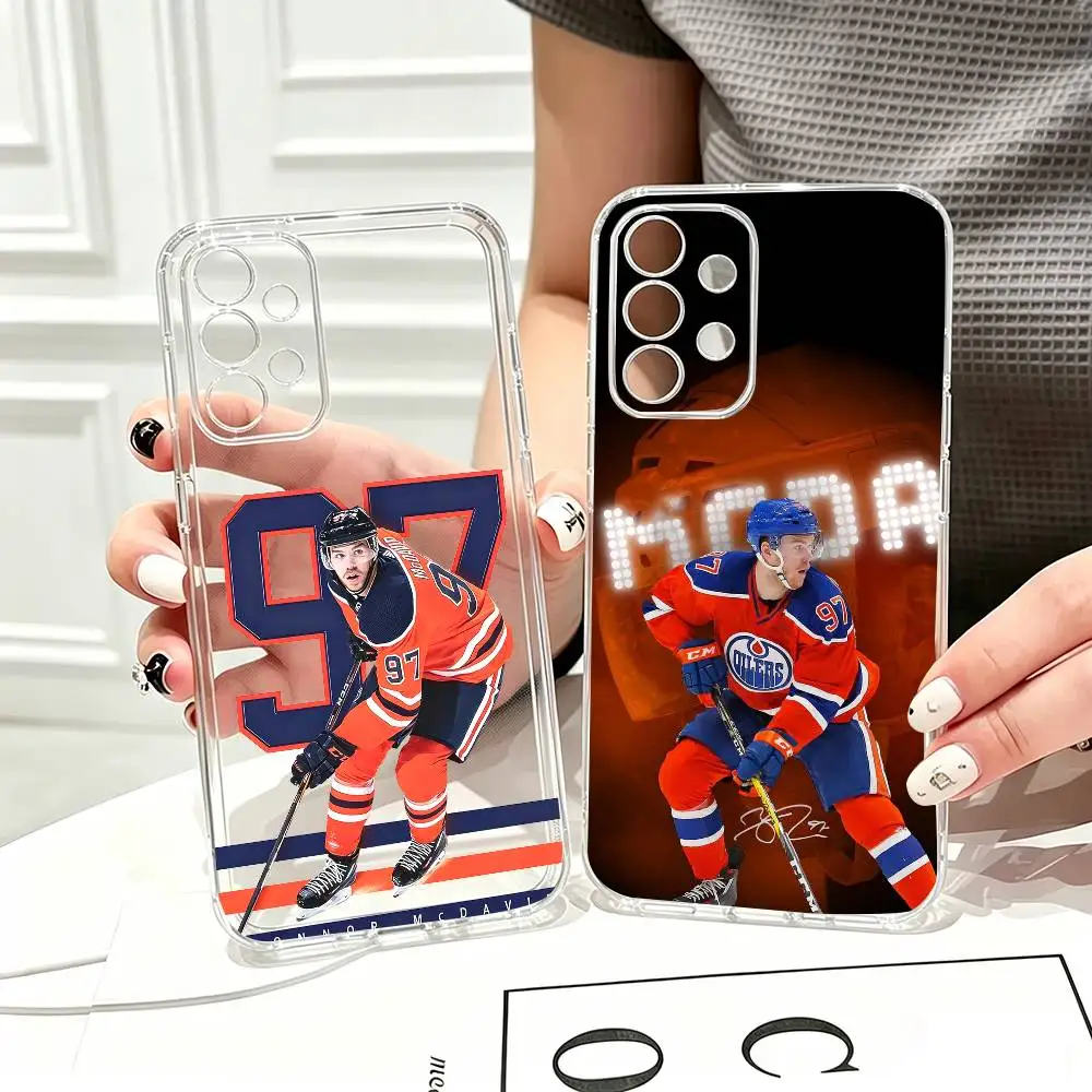 Фото Чехол для телефона Hockey C-Connor McDavid, прозрачный, силиконовый, мягкий, для Samsung S25, S24, S21, S22, S23, S30, Ultra, S20, Plus, Fe №1