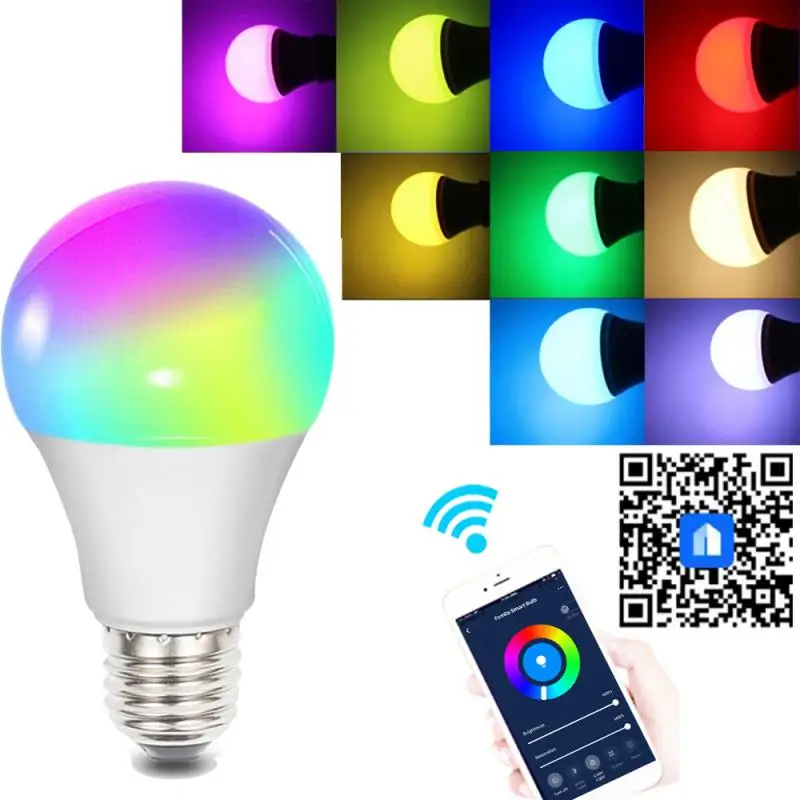 

10W Fcmila Smart WIFI Light Bulb E27 B22 RGB+CCT Smart Bulb Wireless Control Compatible with Amazon Alexa Google Assistant