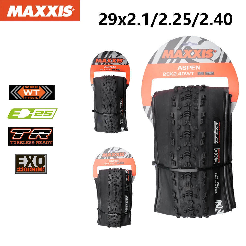 

MAXXIS ASPEN оригинальные шины XC для внедорожных велосипедов, велосипедные вакуумные шины для горных велосипедов с защитой от проколов, бескамерные велосипедные шины 29x1/2.25/2.4(WT)