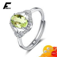 rings for women 925 sterling silver jewelry oval emerald zircon gemstones open finger ring female wedding promise accessories