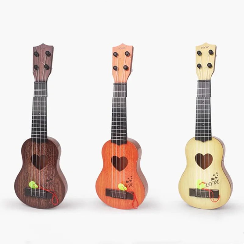 Mini Guitar 4 Strings Classical Ukulele Toy Musical Instruments for Kids Children Beginners Early Education Heart | Игрушки и хобби