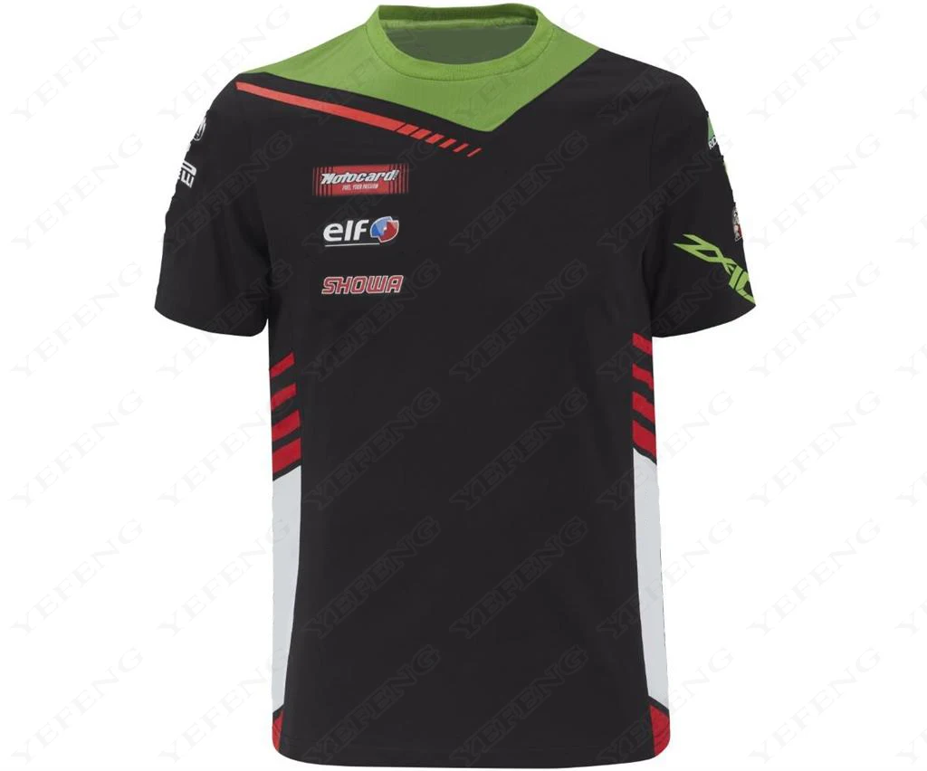 

Moto Gp For Kawasaki Racing Team Summer Motorcycle Riding T-shirt Breathable Clothing Superbike High Quality Polyester Jerseys