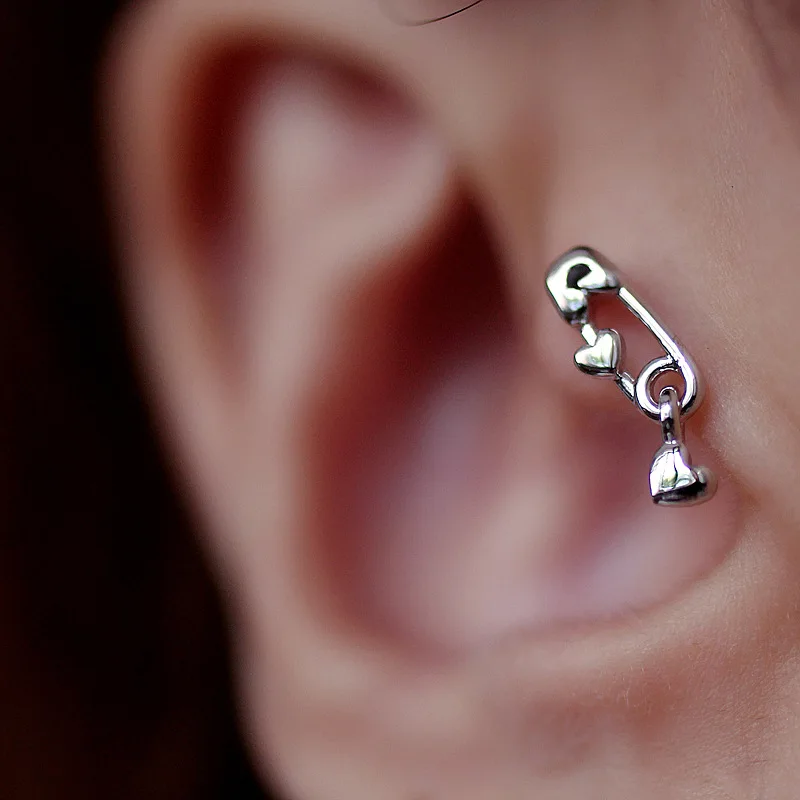 

Minimalist Style Punk Pin Cartilage Fashion Earrings For Girl Women Party Jewelry Birthday Gift