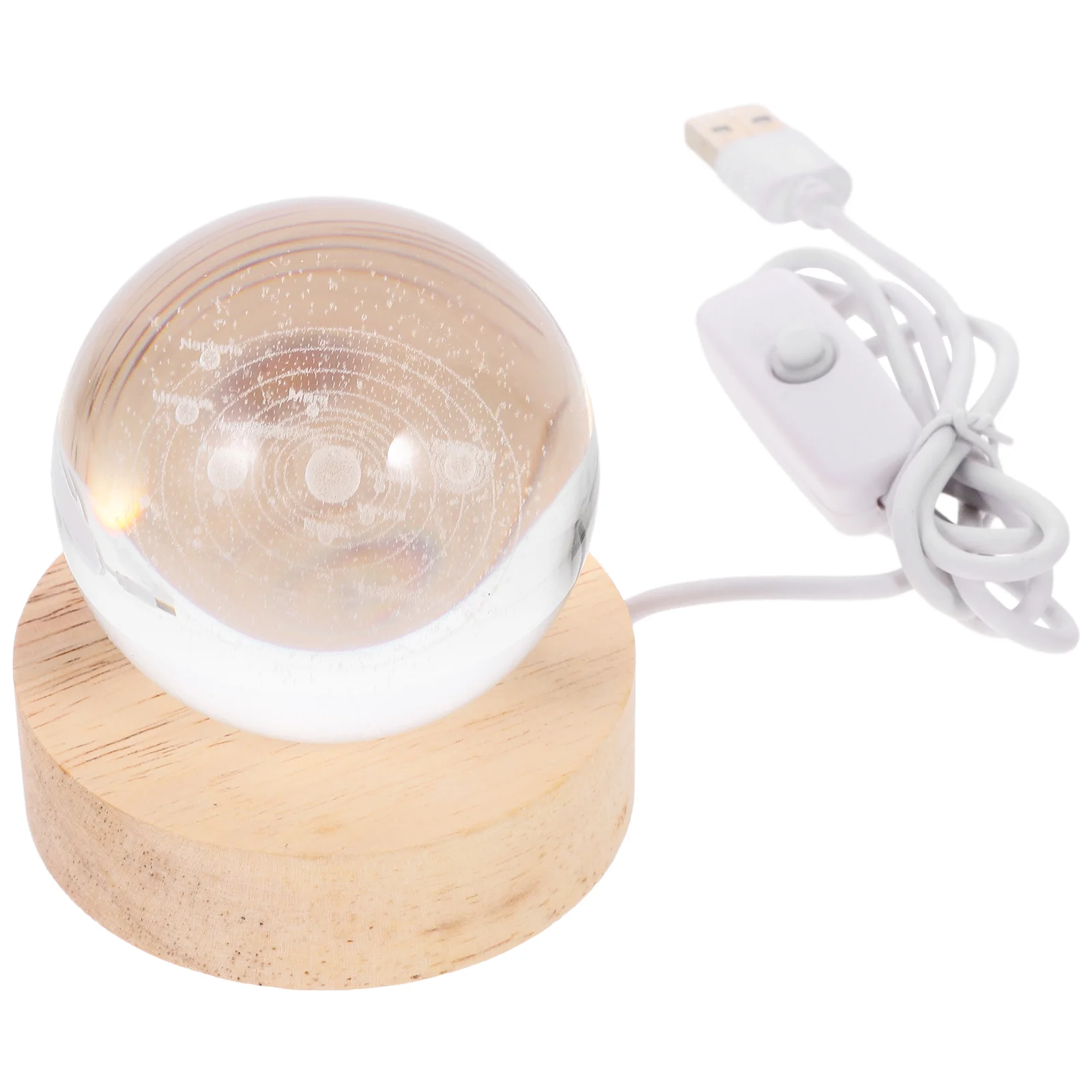 

Night Light Crystal Ball Decoration Office The Gifts 3d Abs Household Decorations