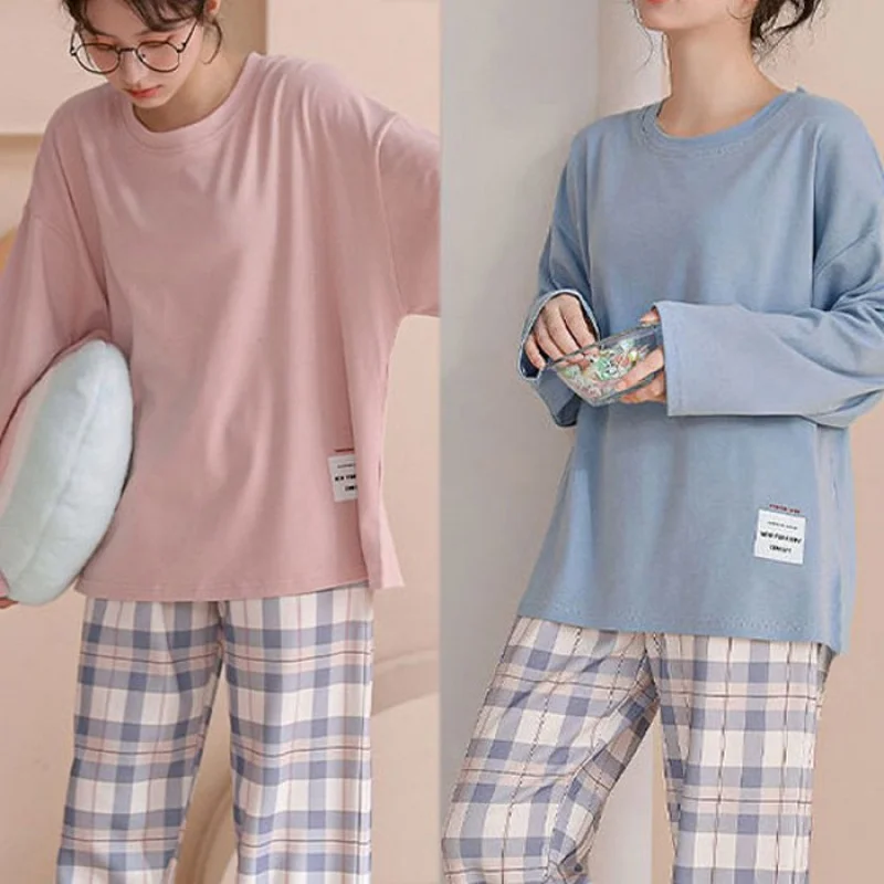 

(2 of them) Spring Autumn Homewear LL Modern check SET