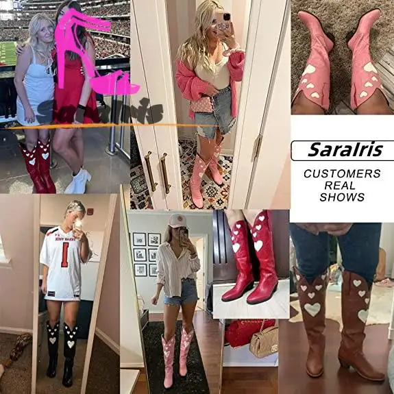 For Dropship Western Boots 2023 Hot Fashion Thick High Heeled Women Boots For Women Comfy Walking High Quality Mid Calf Boots