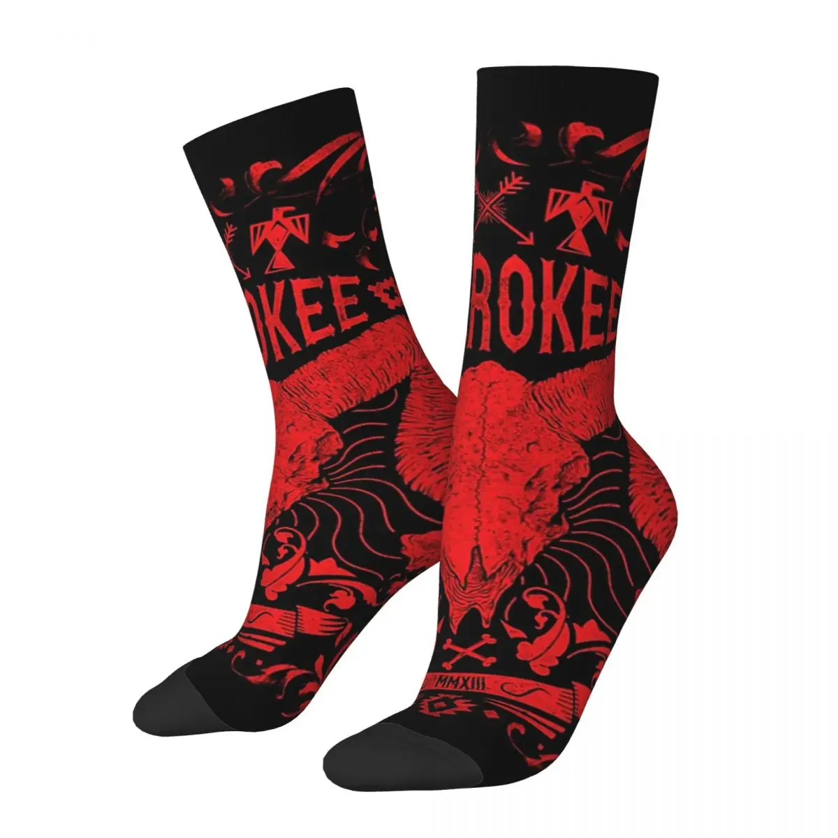 

Funny Happy Men's Socks Devil The Hell Keeper Vintage Harajuku Baphomet Satan Lucifer Hip Hop Seamless Crew Crazy Sock Gift