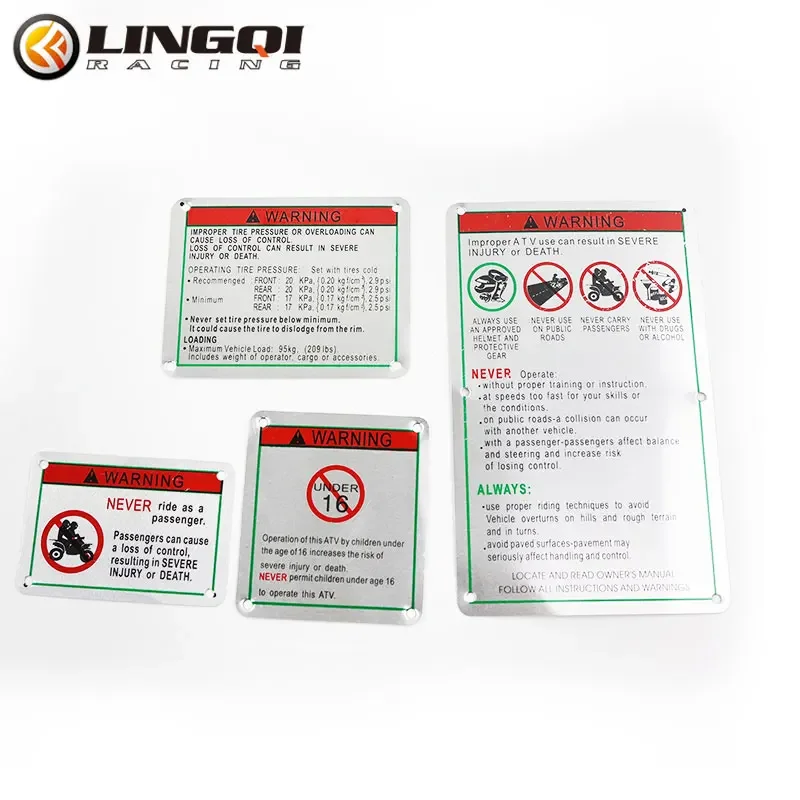 

LINGQI Алюминиевые наклейки для гоночных мотоциклов с дневным знаком, наклейки, наклейки, водонепроницаемая Светоотражающая пластина для ATV, запчасти для питбайков