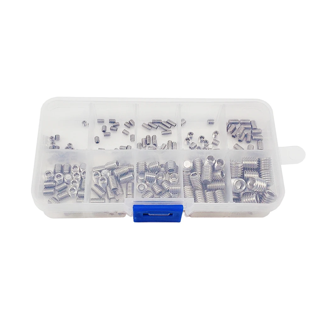 200 шт. метрические винты с шестигранной головкой из нержавеющей стали набор в