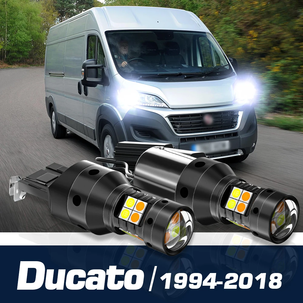 

2pcs LED Dual Mode Turn Signal+Daytime Running Light Canbus Accessories DRL For Fiat Ducato 1994-2018 2012 2013 2014 2015 2016