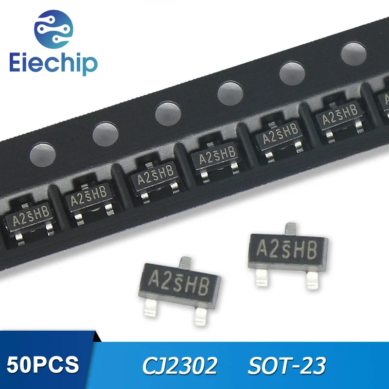

50pcs/lot CJ2302 2302 SOT-23 A2SHB SOT23 N-Channel SMD Transistors