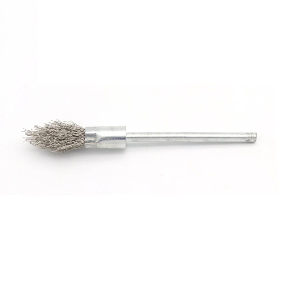 

1 Pc Electric Brush Bit 140mm Torch-shaped Stainless Steel Wire Brush Rust Removing Burring Head For Rotary Tool Grinder Parts