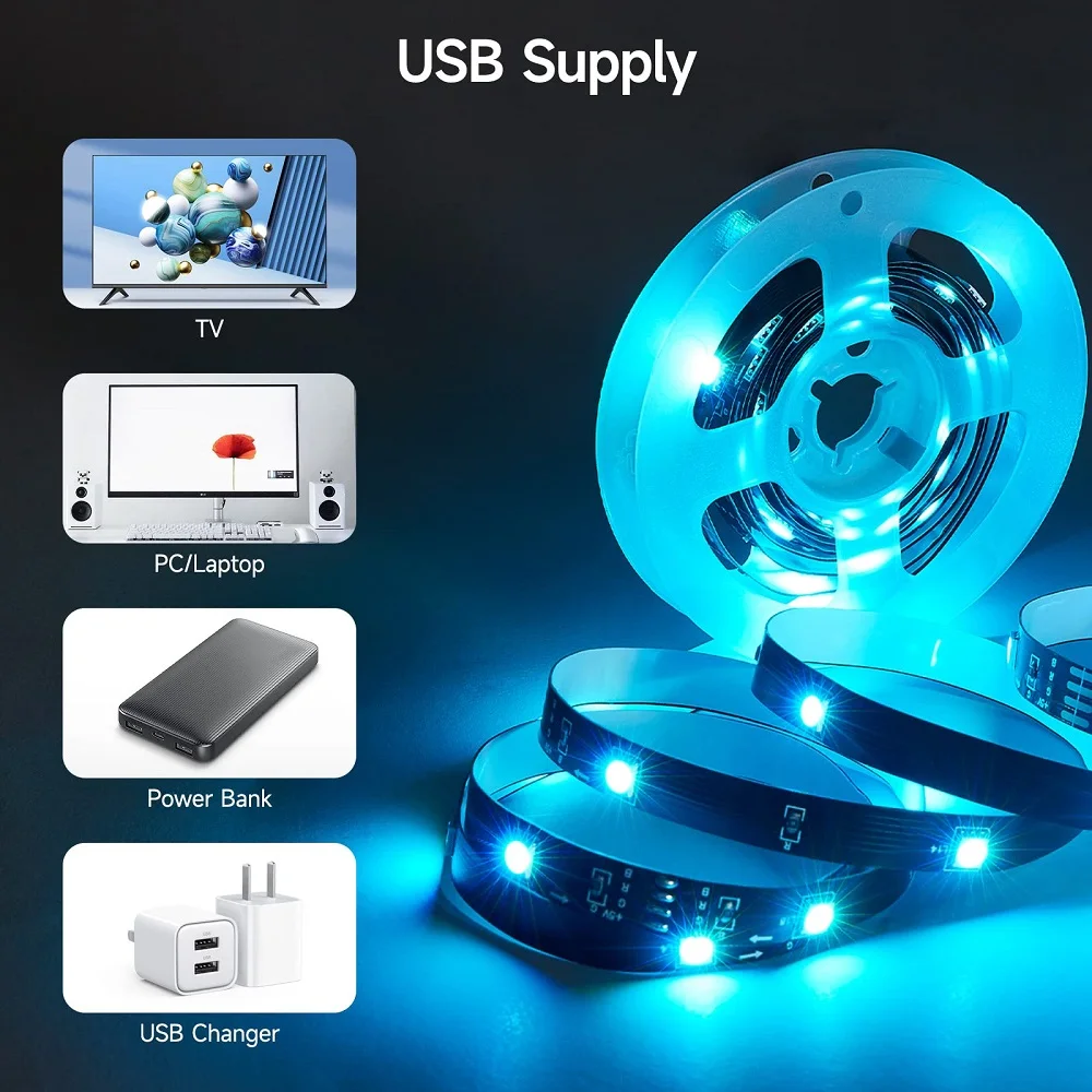 Светодиодная лента с Bluetooth-управлением питание от USB 1-5 м