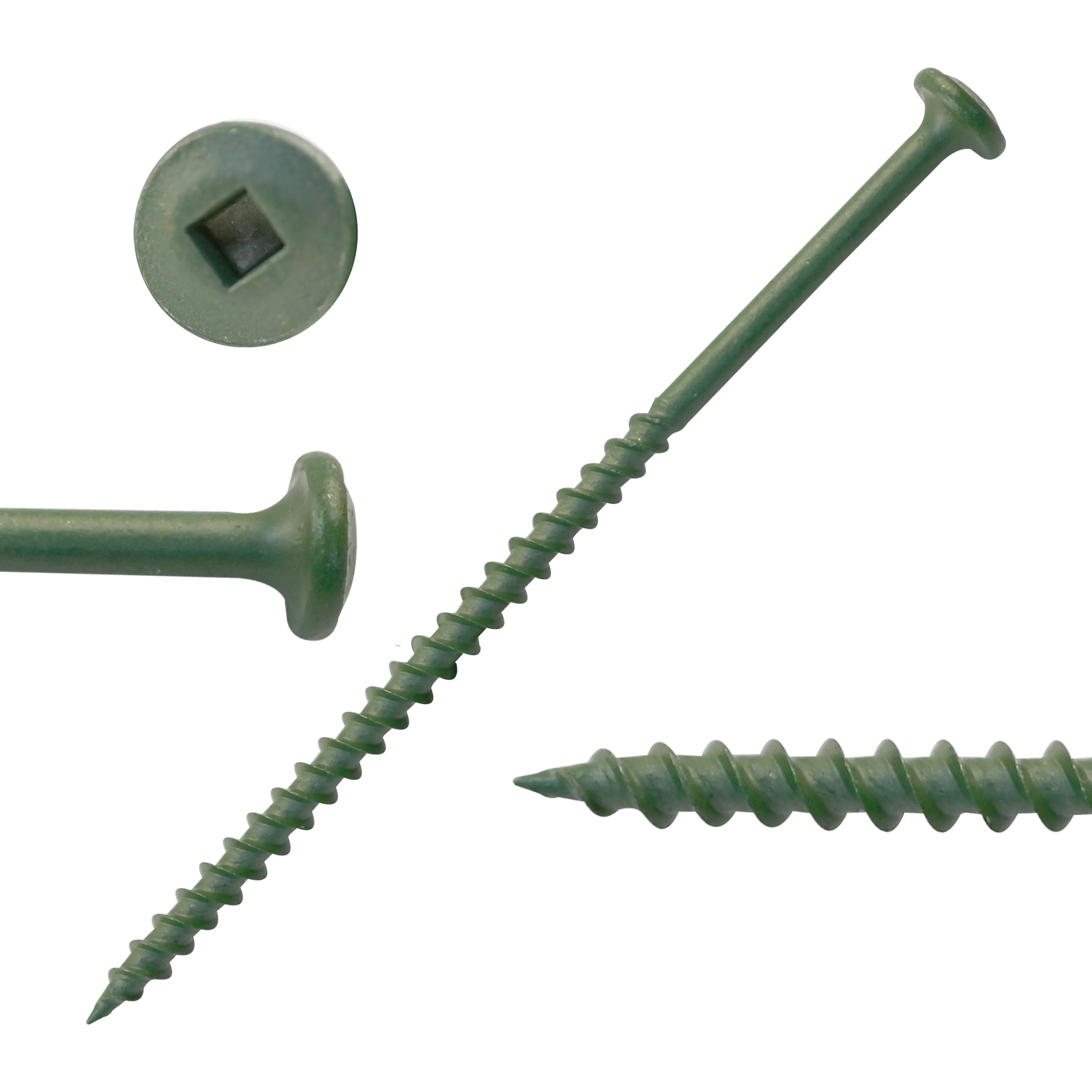 

20PCS #10*4 Flat Head Square Drive Wood Screw 4.8*105 Coarse Thread Drywall Screw with Square Drive