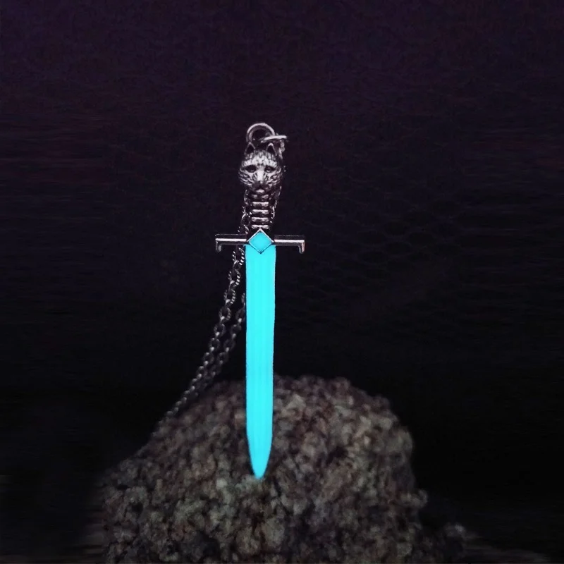 

necklace for women Men's Classic Luminous Black Cat Sword Snake Pendant Punk Style Necklace Necklace Fashion Jewelry Gift