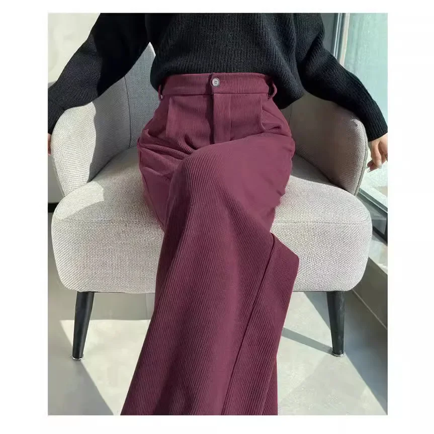 Ангола красные американские повседневные брюки осенние новые женские