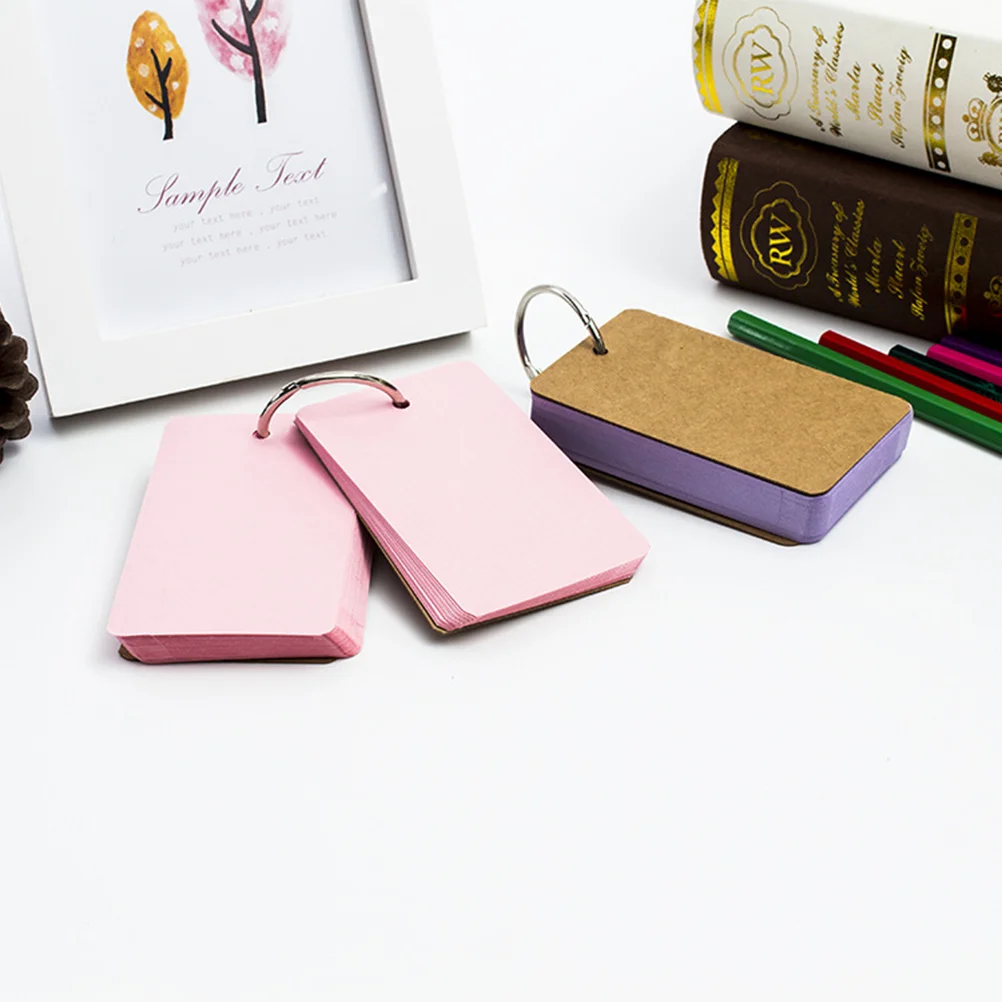 

6 Pcs Plain Notebook Alphabet Cards Literacy Blank Words Portable Notepads DIY Study