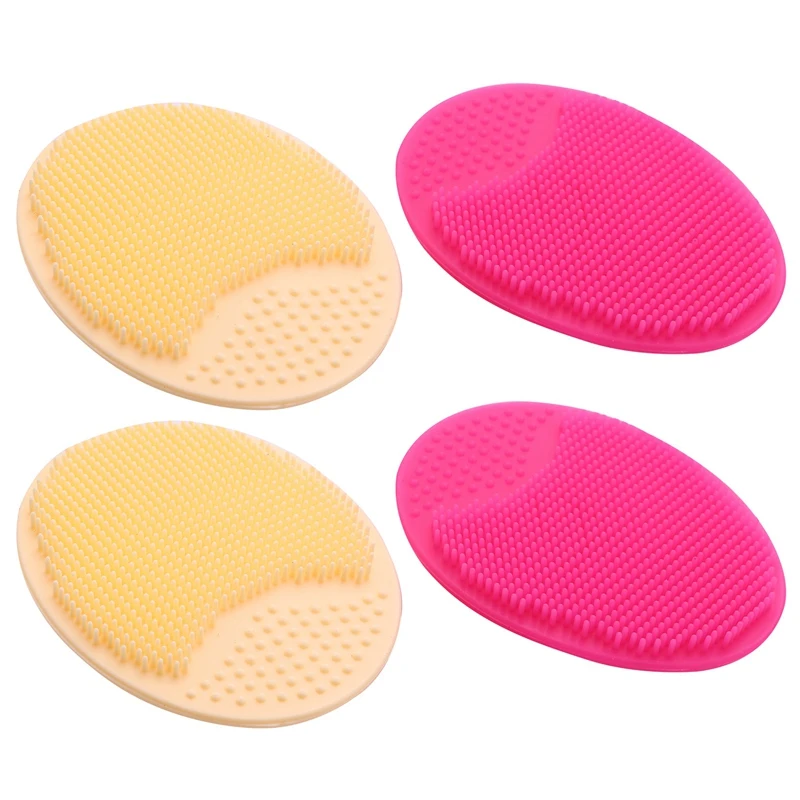 

4Pcs Spa Silicone Beauty Wash Pad Skin Scrub Cleaning Pad Wash Face Facial Exfoliating Brush Cleanser Tool