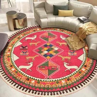 nordic ins swivel chair computer chair round rug ethnic style moroccan retro carpets bedside bedroom bohemia round rug pets mats