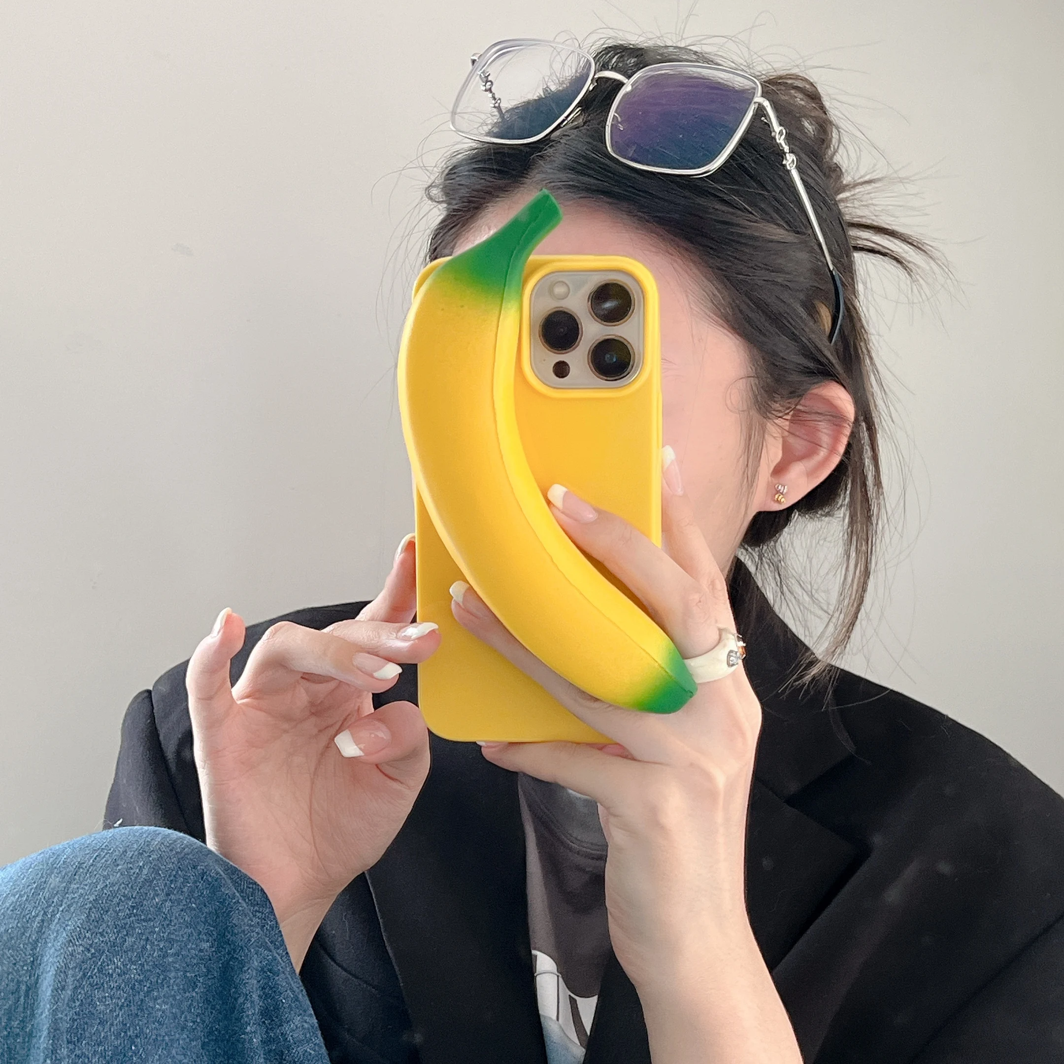 

Super 3D Banana Funny Phone Case for iPhone 13 12 mini 11 Pro X XR XS MAX 7 8 6 Plus 2022 Case